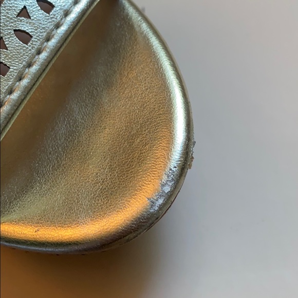 BCBGeneration Pippi Gold Strap Platform Cork Wedge - Picture 4 of 13